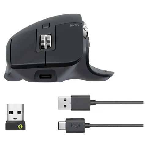 Logitech MX Master 3S - Draadloze Muis - Rechtshandig - Graphite – afbeelding 1