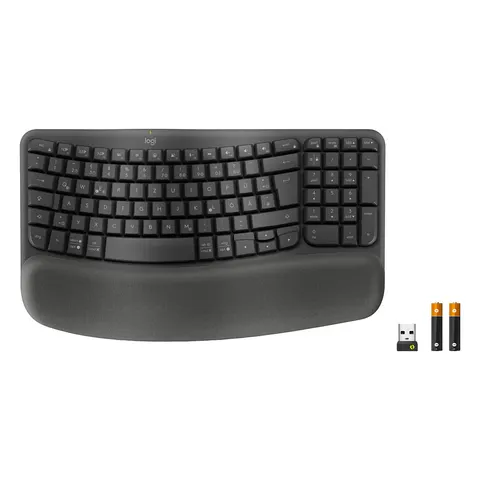 LOGITECH WKFB SW - Wireless keyboard, ergonomic, Logi Bolt/Bluetooth, black – image 1