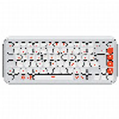LOGITECH POPIKWS - Keyboard, Bluetooth, white-orange, QWERTZ – image 1
