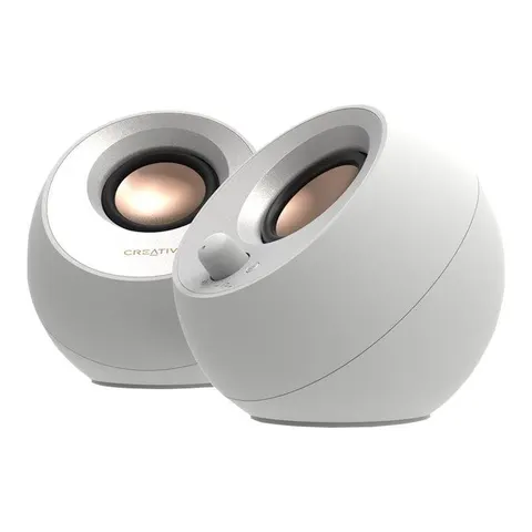 Enceintes de bureau Creative Pebble V3 blanches USB C Bluetooth 5 0 – image 1