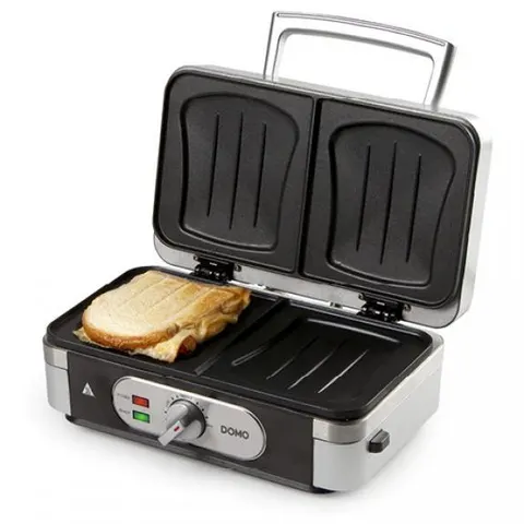 DOMO DO9136C Sandwich-Toaster Grillfunktion Silber, Schwarz – Bild 1