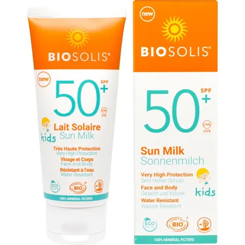 Biosolis leche solar niños spf50+ 100 ml – imagen 1