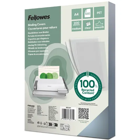 Fellowes BNDG COVERS 200M PET PK100 – image 1