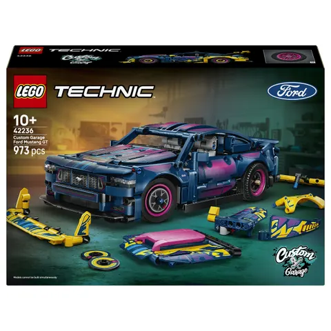 Lego Technic Auto Ford Mustang Gt Custom Garage 42236, Multicolore – immagine 1