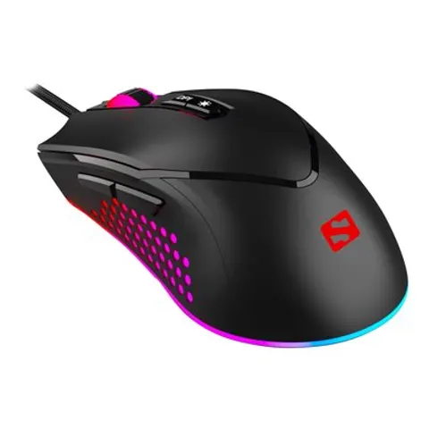 SANDBERG 640-20 - Mouse, wired, black, RGB LED – image 1