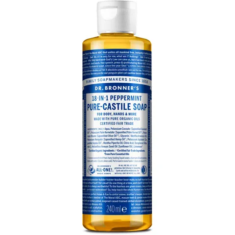 Dr. Bronner's Peppermint Liquid Soap 236 ml – image 1