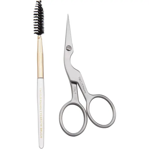 Tweezerman Brow Shaping Scissors & Brush 2 un. – image 1