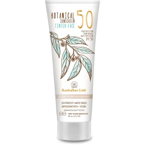 Australian Gold Botanical Sunscreen Tinted Face SPF 50 - LIGHT – immagine 1