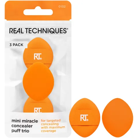 Real Techniques Mini Miracle concealer puff trio 3 u – imagen 1