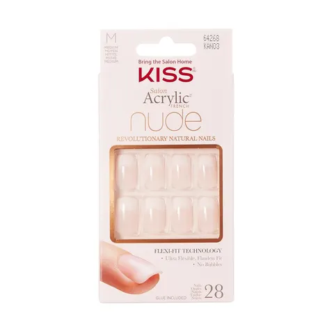 Kiss Nude Nails Cashmere false nails medium 28 pc – image 1