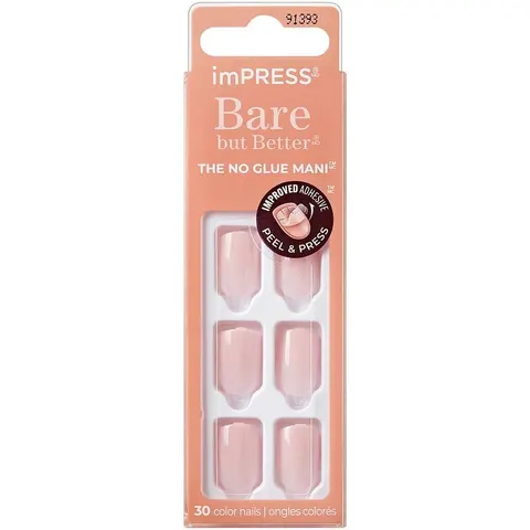 Kiss imPRESS Bare but Better false nails self-adhesive Instinct 30 pc – image 1