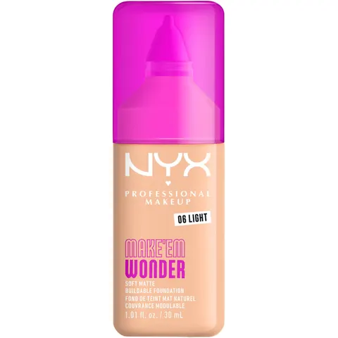 NYX PROFESSIONAL MAKEUP Make Em Wonder Foundation 06 Light – 30 ml – zdjęcie 1