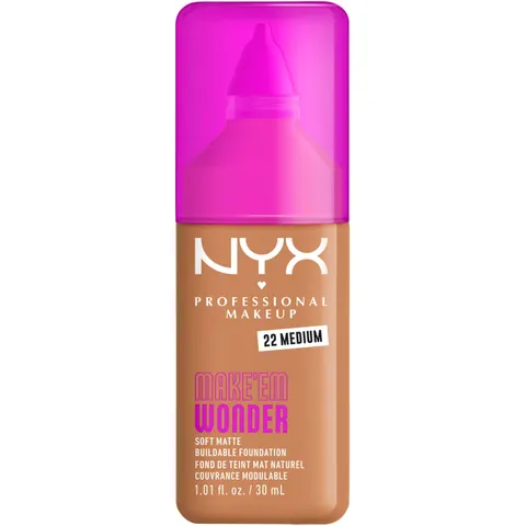 NYX PROFESSIONAL MAKEUP Make Em Wonder Foundation 22 Medium – 30 ml – zdjęcie 1