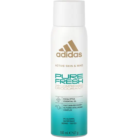 Adidas Pure Fresh deodorante spray 24 ore 100 ml – immagine 1