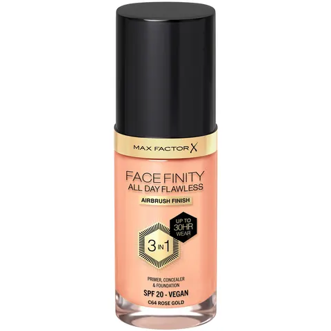 Max Factor Facefinity All Day Flawness 3in1 Liquid Foundation 64 Rose – 30 ml – zdjęcie 1