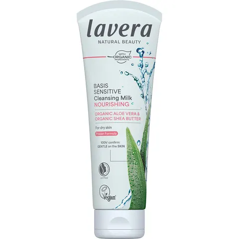 Lavera Basis Sensitive cleansing milk 125 Milliliter – afbeelding 1