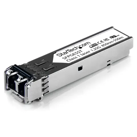 StarTech.com Cisco SFP-GE-S Compatible SFP Module - 1000BASE-SX - 1GbE Multimode Fiber MMF Optic Transceiver - 1GE Gigabit Ethernet SFP - LC 550m - 850nm - DDM – image 1