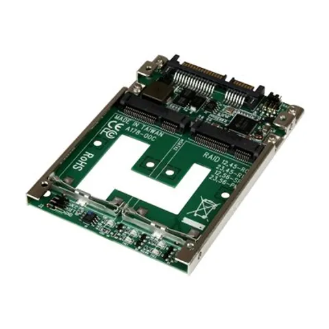 StarTech.com Dual mSATA SSD to 2.5 SATA RAID Adapter Converter - TAA – image 1