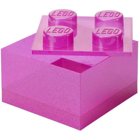 LEGO Storage Brick 4 Stud - Glitter Medium Violet – image 1
