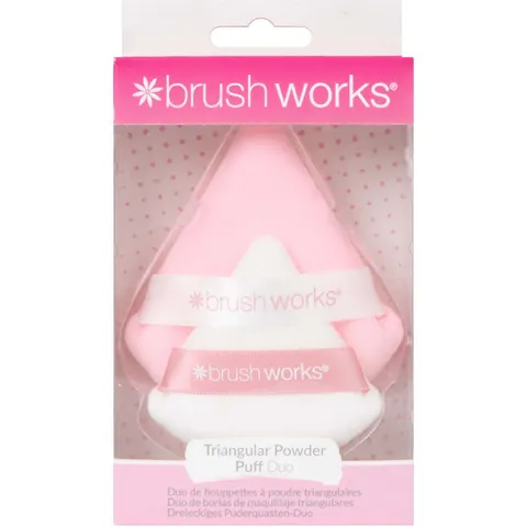 Brushworks Triangular Powder Puff Duo – 2 szt. – zdjęcie 1