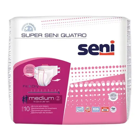 SUPER SENI QUATRO Fit&Dry medium Größe 2 10 St – Bild 1