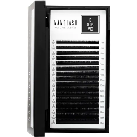 Nanolash Volume Lashes false eyelashes 0.05 D 6-13mm 1 pc – image 1