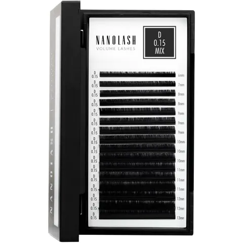 Nanolash Volume Lashes false eyelashes 0.15 D 6-13mm 1 pc – image 1