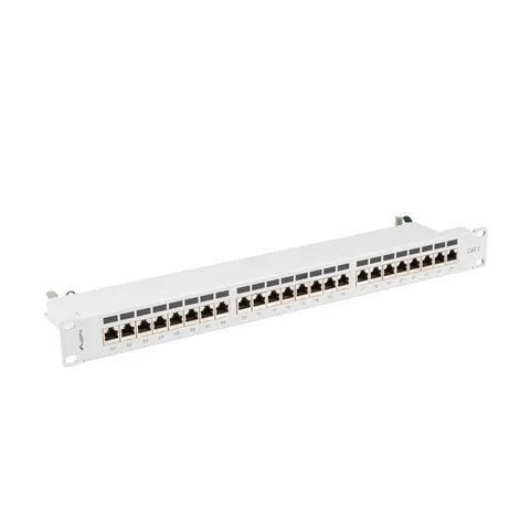 Lanberg Patchpanel 24 port 1U KAT7 Ek. PPS7-1024-S Szary – zdjęcie 1