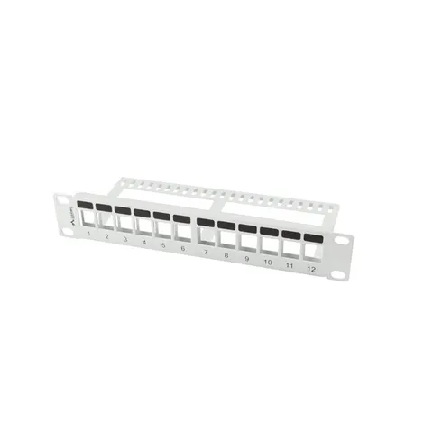 LANBERG 10" Patchpanel Blank 1U 12-Port Keystone Organizer g – Bild 1