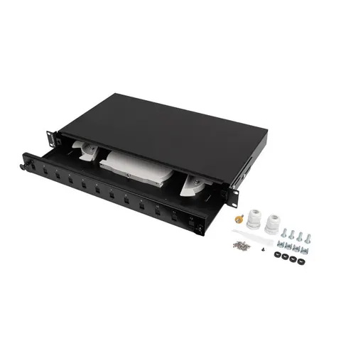 LANBERG 19" Fiber Patchpanel 1U 12xSC SIMPLEX/12xLC DUPLEX s – Bild 1