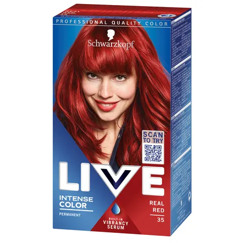 Schwarzkopf LIVE Intense Color 35 Real Red – Röd – Bild 1