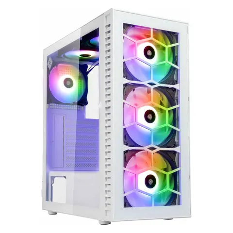 Kolink OBSERVATORY HF GLASS WHITE ARGB Midi Tower – image 1