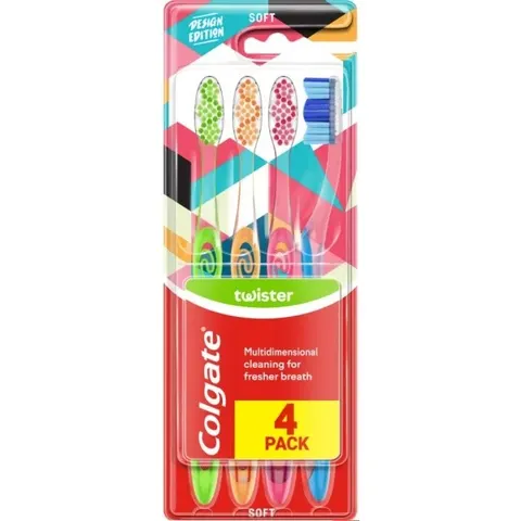 Colgate Toothbrush Twister Soft 4-pack – 4 szt. – zdjęcie 1