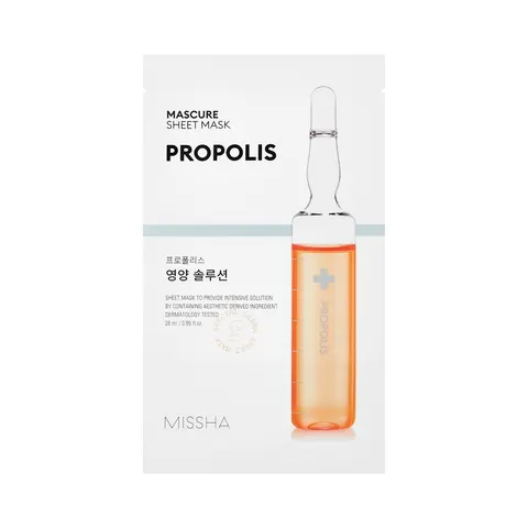 Missha Mascure Propolis Rescue Solution Sheet Mask (Set van 10 stuks) – afbeelding 1