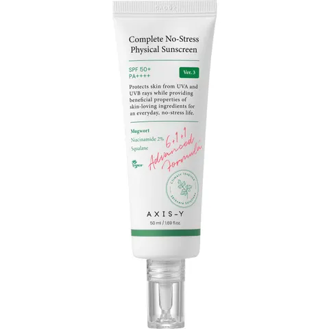 Axis-Y - Complete No-Stress Physical Sunscreen (SPF50+ PA++++) - 50ml – afbeelding 1