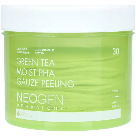 Dermalogy Moist PHA Gauze Peeling - Green Tea Neogen - 30 Count Pads – image 1