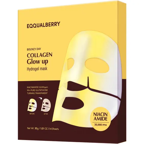 Eqqualberry Collagen Glow Up Hydrogel Mask 4 St. – Bild 1