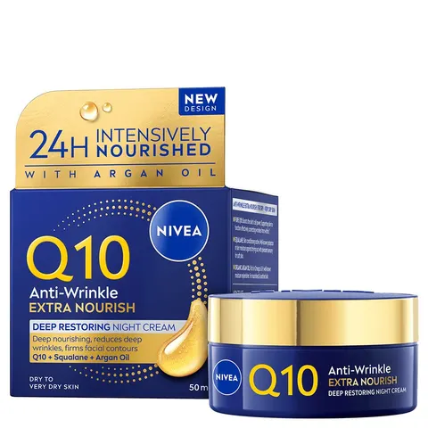 NIVEA Q10 Extra Nourish Night Cream 50 ml – zdjęcie 1