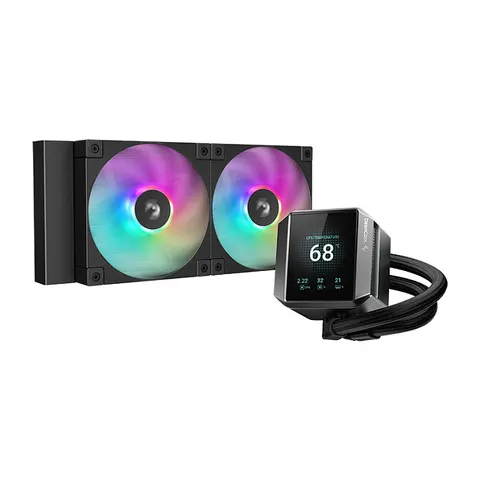 DeepCool MYSTIQUE 240 ARGB Processor All-in-one liquid cooler 12 cm Bl – image 1
