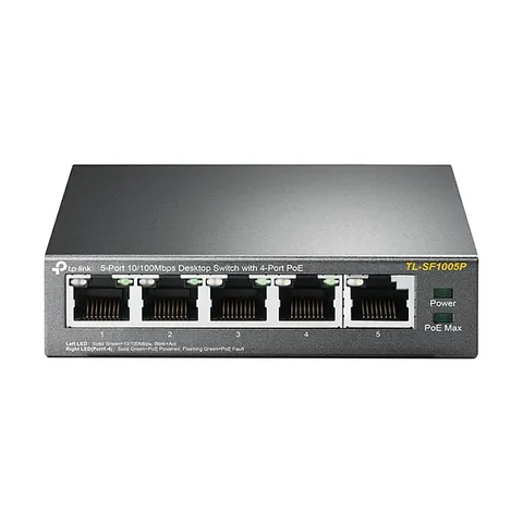 TP-LINK TPLINK TLSF1005P - Switch, 5-Port, Fast Ethernet, PoE – image 1