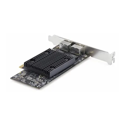 StarTech.com - Network adapter - PCIe 3.0 x8 low profile - Gigabit Ethernet / 10Gb Ethernet x 2 - black - TAA Compliant – image 1