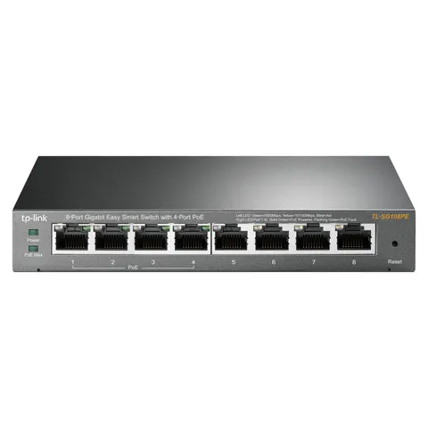 TP-Link TL-SG108PE - Netwerkswitch - 8-Poorten - Smart Switch - PoE – afbeelding 1