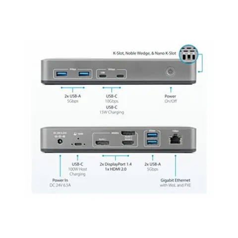 Hub USB Startech 199UE-USBC-DOCK – afbeelding 1