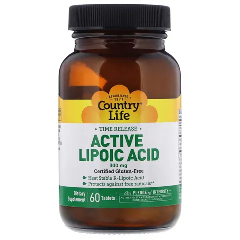 Country Life, Active Lipoic Acid, 60 Tablets – image 1