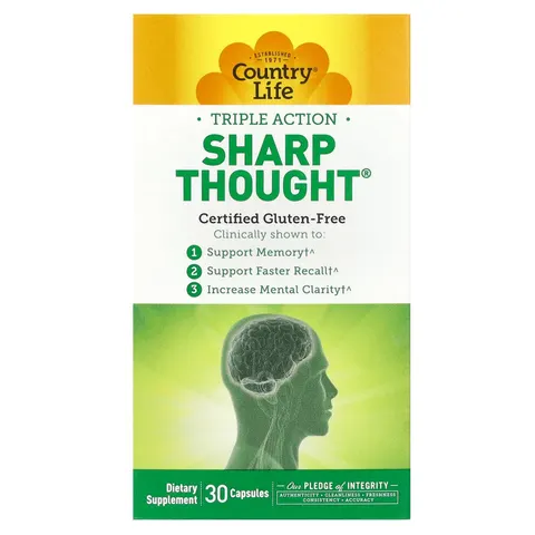 Country Life, Triple Action Sharp Thought, 30 Capsules – image 1