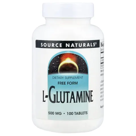Source Naturals, L-Glutamine, 500 mg, 100 Tablets – image 1