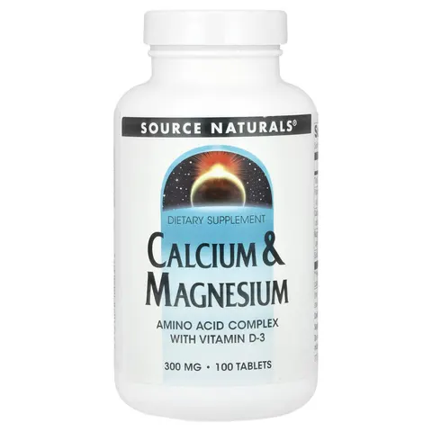 Source Naturals Calcium & Magnesium with Vitamin D3 - 100 Tablets – image 1