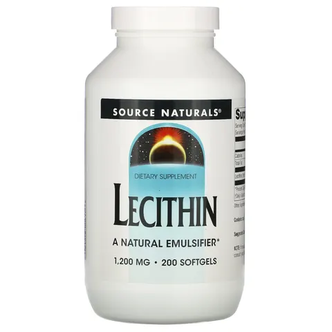 Source Naturals, Lecithin, 1,200 mg, 200 Softgels – image 1