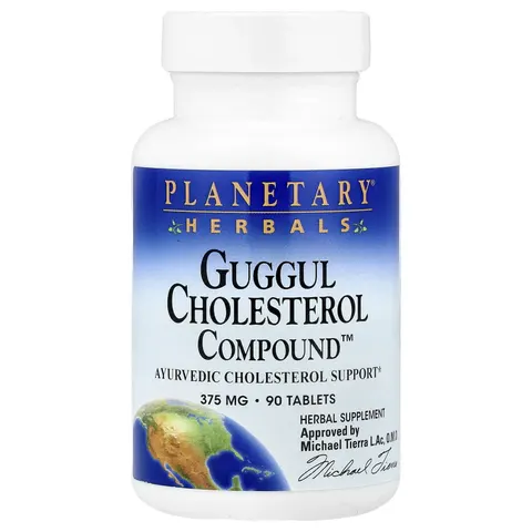 Planetary Herbals, Guggul Cholesterol Compound, 90 Tablets – image 1