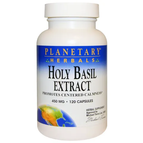 Planetary Herbals, Holy Basil Extract, 450 mg, 120 Capsules – image 1
